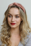 Velvet Twist Knot Headband Headbands Leto Collection Blush  