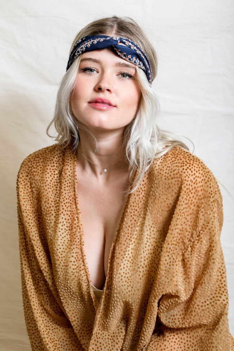 Vine Print Twist Headband - NeoKira Unlimited