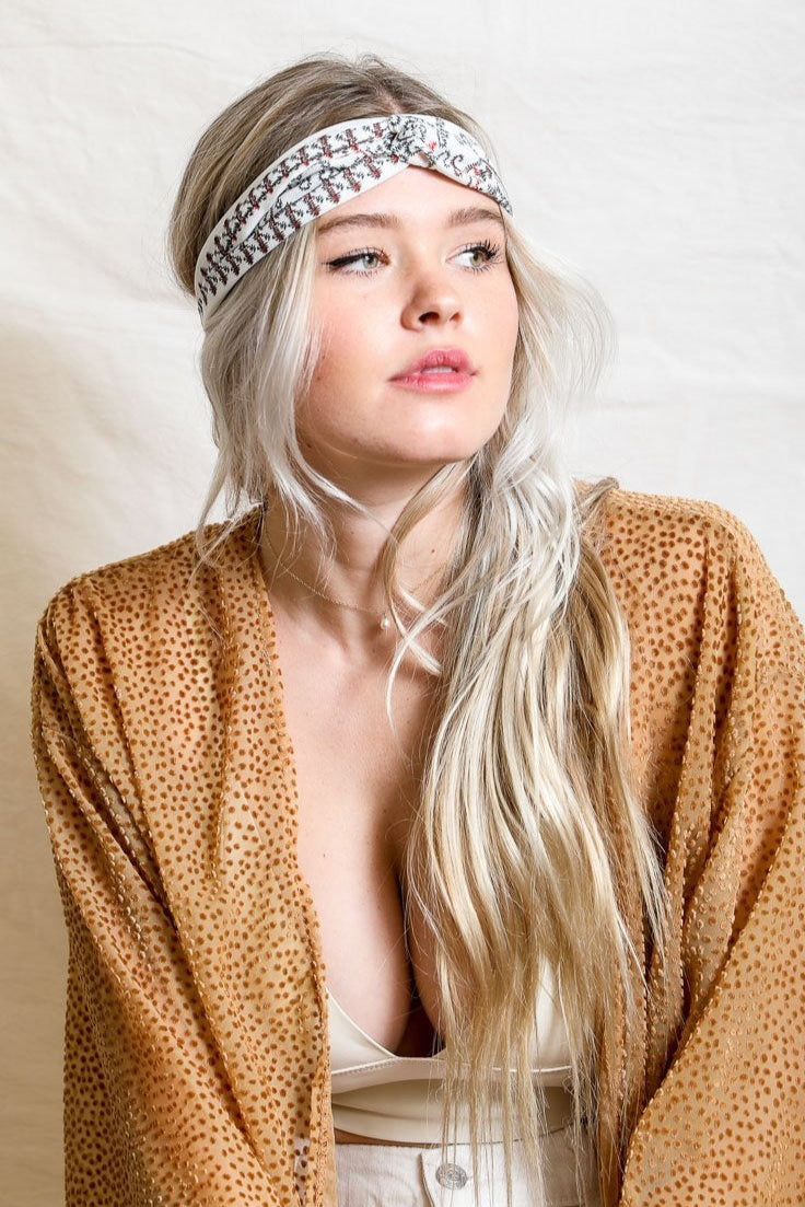 Vine Print Twist Headband - NeoKira Unlimited