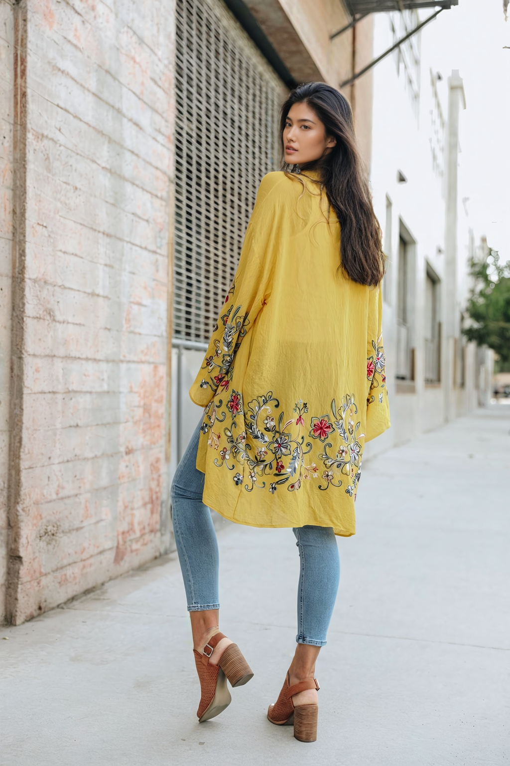 Long Floral Kimono Cardigan – Elegant and Versatile - NeoKira Unlimited