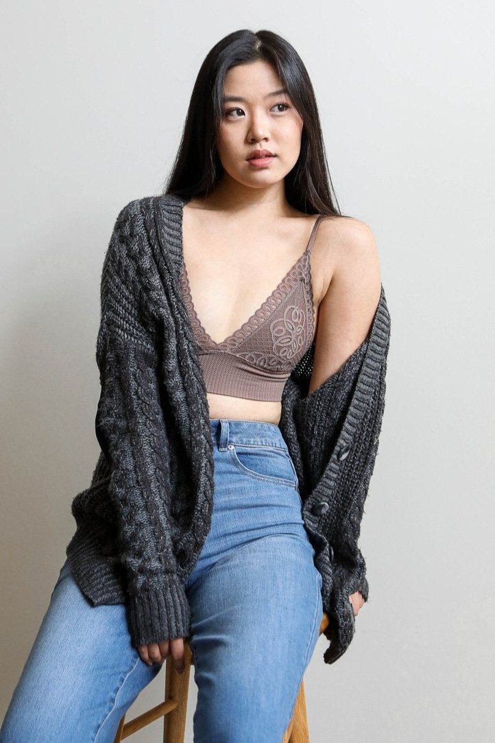 Waistband Loop Lace Brami – Feminine Stretchy Cami Top - NeoKira Unlimited