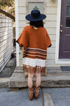 Western Luxe Fringed Ruana Ponchos Leto Collection   