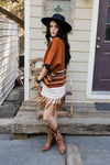 Western Luxe Fringed Ruana Ponchos Leto Collection   