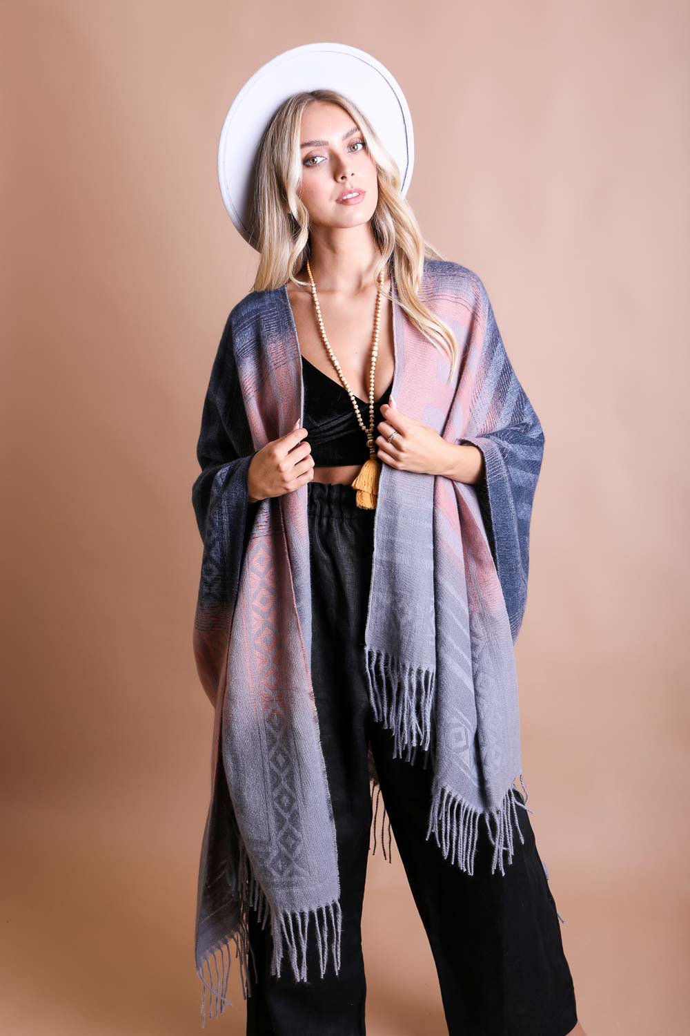 Western Style Colorblend Tassel Serape - NeoKira Unlimited