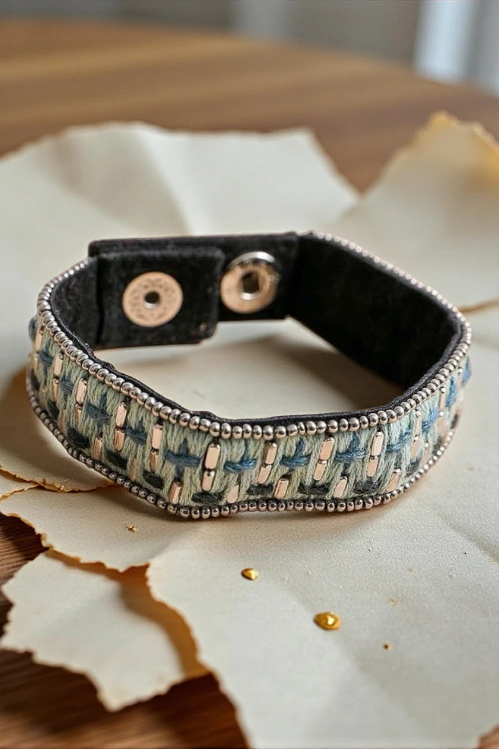 Woven Velvet Snap Bracelet - NeoKira Unlimited