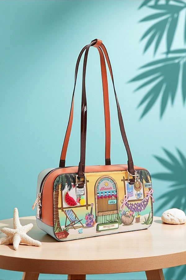 Nicole Lee USA Tropical Glam Sun and Sand Shoulder Bag - NeoKira Unlimited