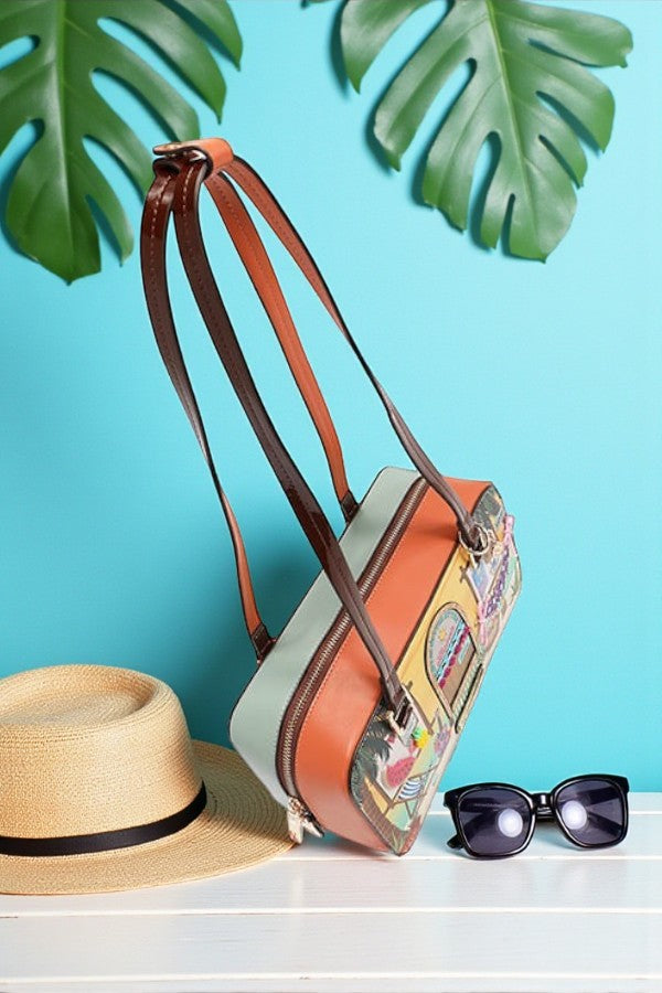 Nicole Lee USA Tropical Glam Sun and Sand Shoulder Bag - NeoKira Unlimited