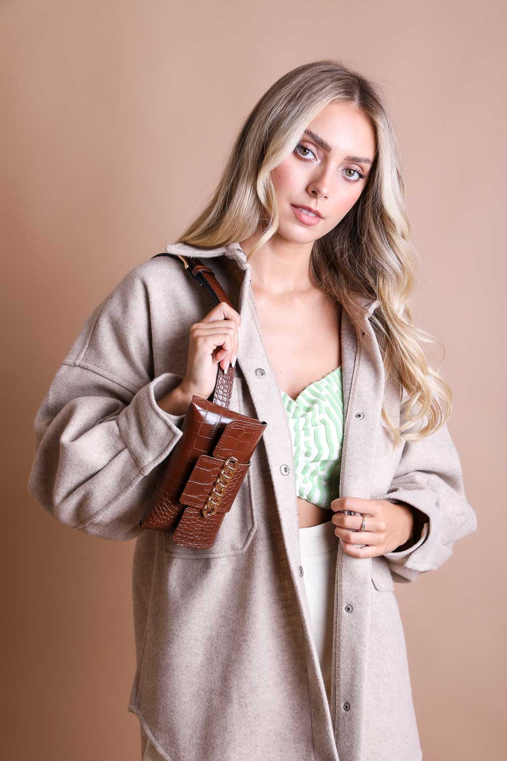 Wide Clutch Chain Belt Bag - NeoKira Unlimited