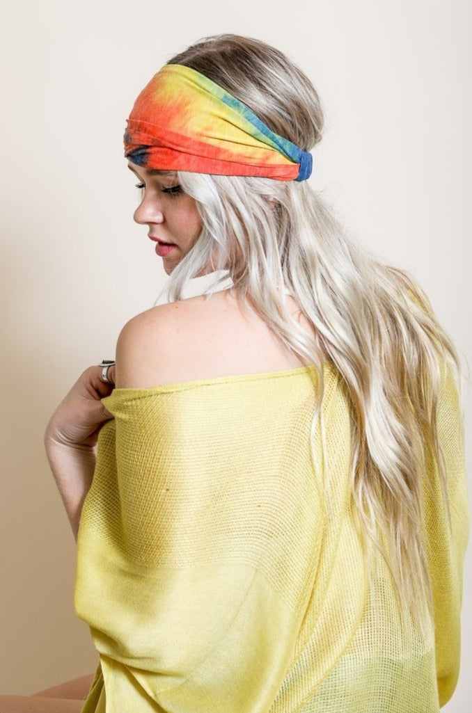 Wide Tie-Dye Headband Headbands Leto Collection   