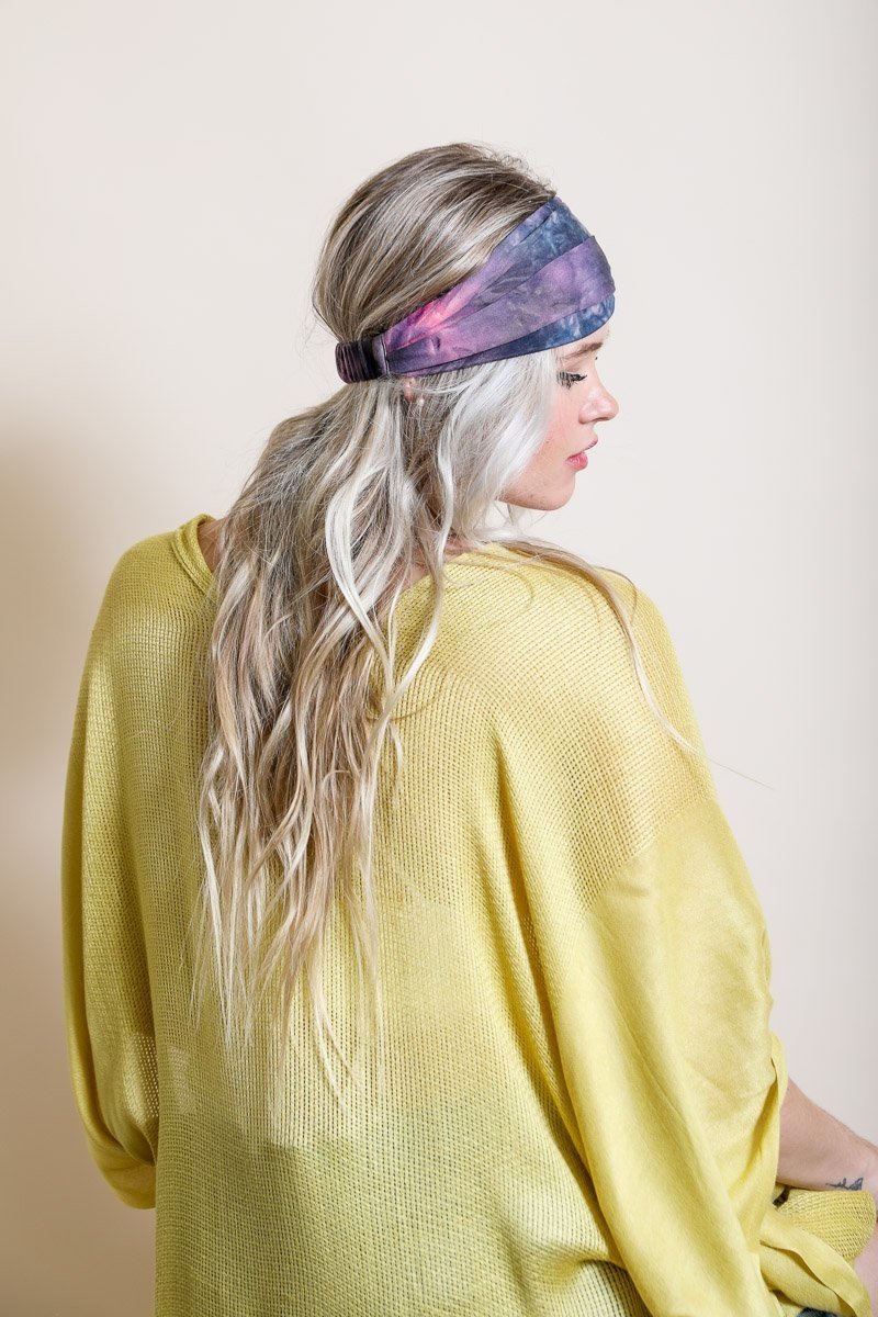 Wide Tie-Dye Headband Headbands Leto Collection   