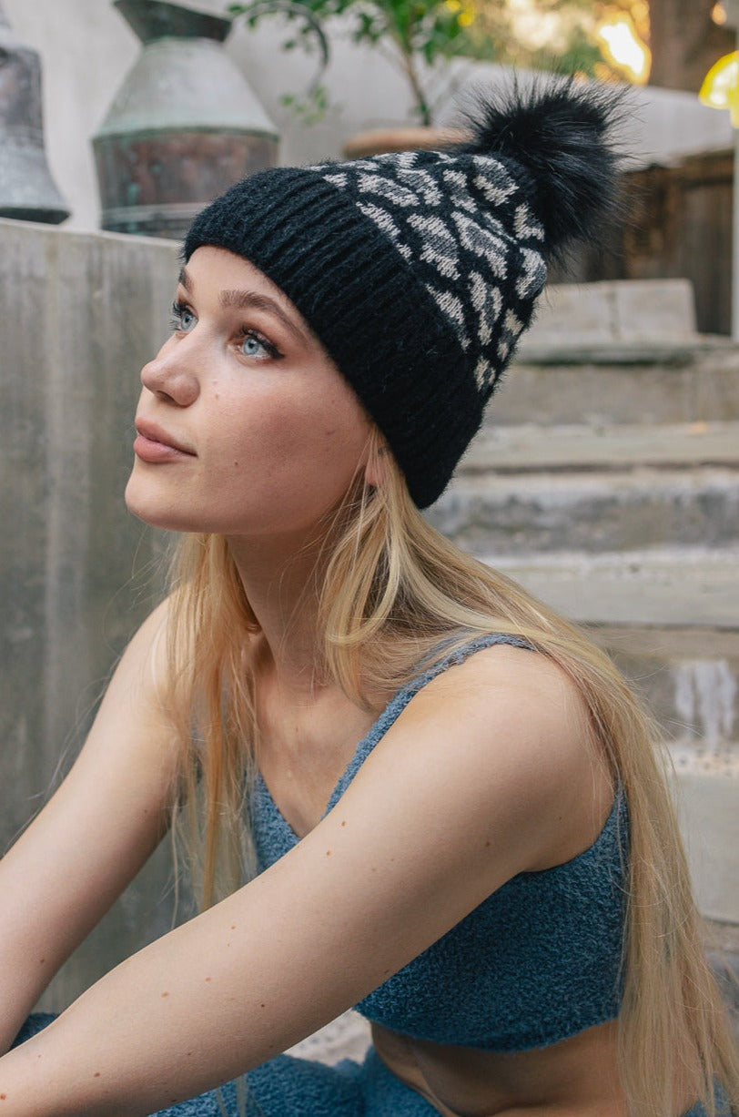 Wild Leopard Knit Beanie - NeoKira Unlimited