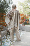 Woven Flannel Tassel Ruana Ponchos Leto Collection   