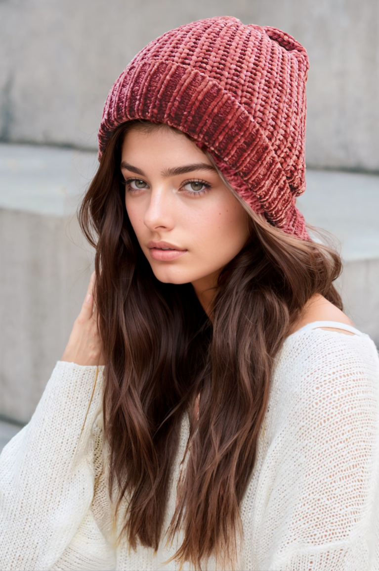 Soft Chenille Beanie - NeoKira Unlimited