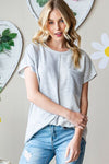 Heimish Full Size Pocketed Round Neck Short Sleeve T-Shirt Top Trendsi   