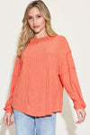 Basic Bae Full Size Ribbed Round Neck Long Sleeve T-Shirt Top Trendsi   