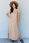 Ninexis Good Energy Full Size Cami Side Slit Maxi Dress in Camel Maxi Dress Trendsi Camel S 