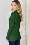 Basic Bae Full Size Ribbed Mock Neck Long Sleeve T-Shirt Top Trendsi   