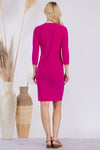 Celeste Full Size Round Neck Long Sleeve Slim Dress Mini Dress Trendsi   