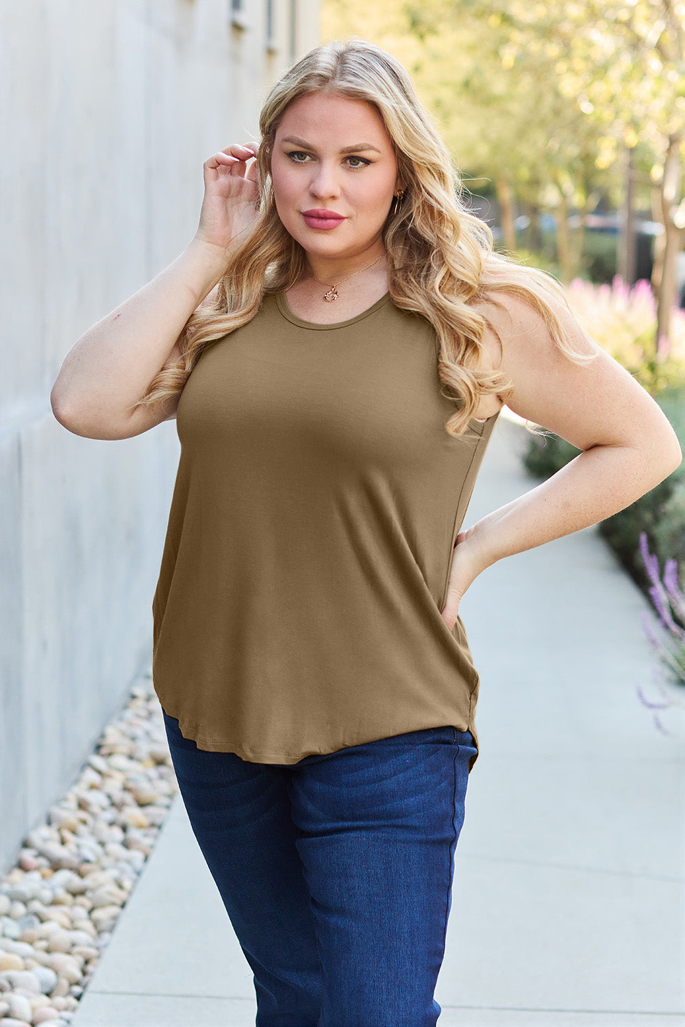 Basic Bae Full Size Round Neck Tank - NeoKira Unlimited