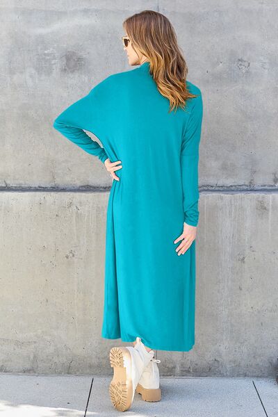 Basic Bae Full Size Open Front Long Sleeve Cover Up Cover Up Trendsi   