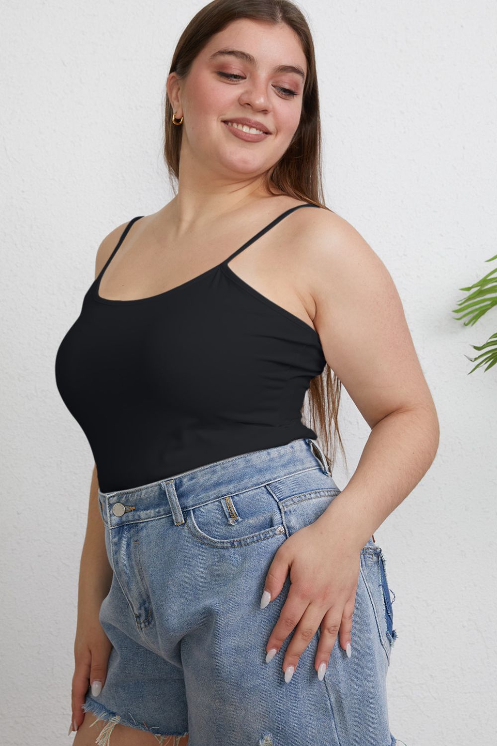 Basic Bae Full Size Round Neck Slim Cami - NeoKira Unlimited