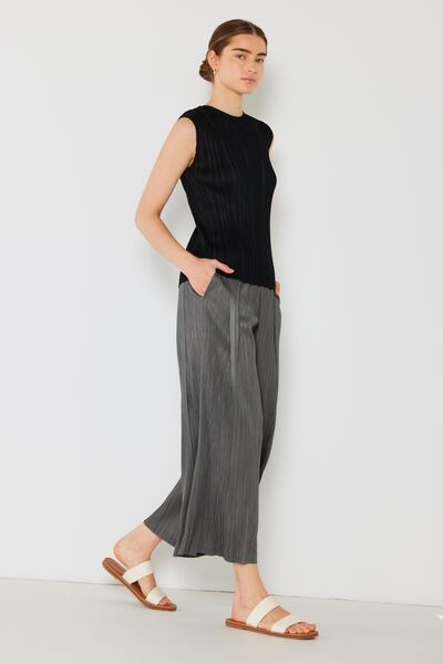 Marina West Swim Pleated Wide-Leg Pants with Side Pleat Detail  Trendsi   