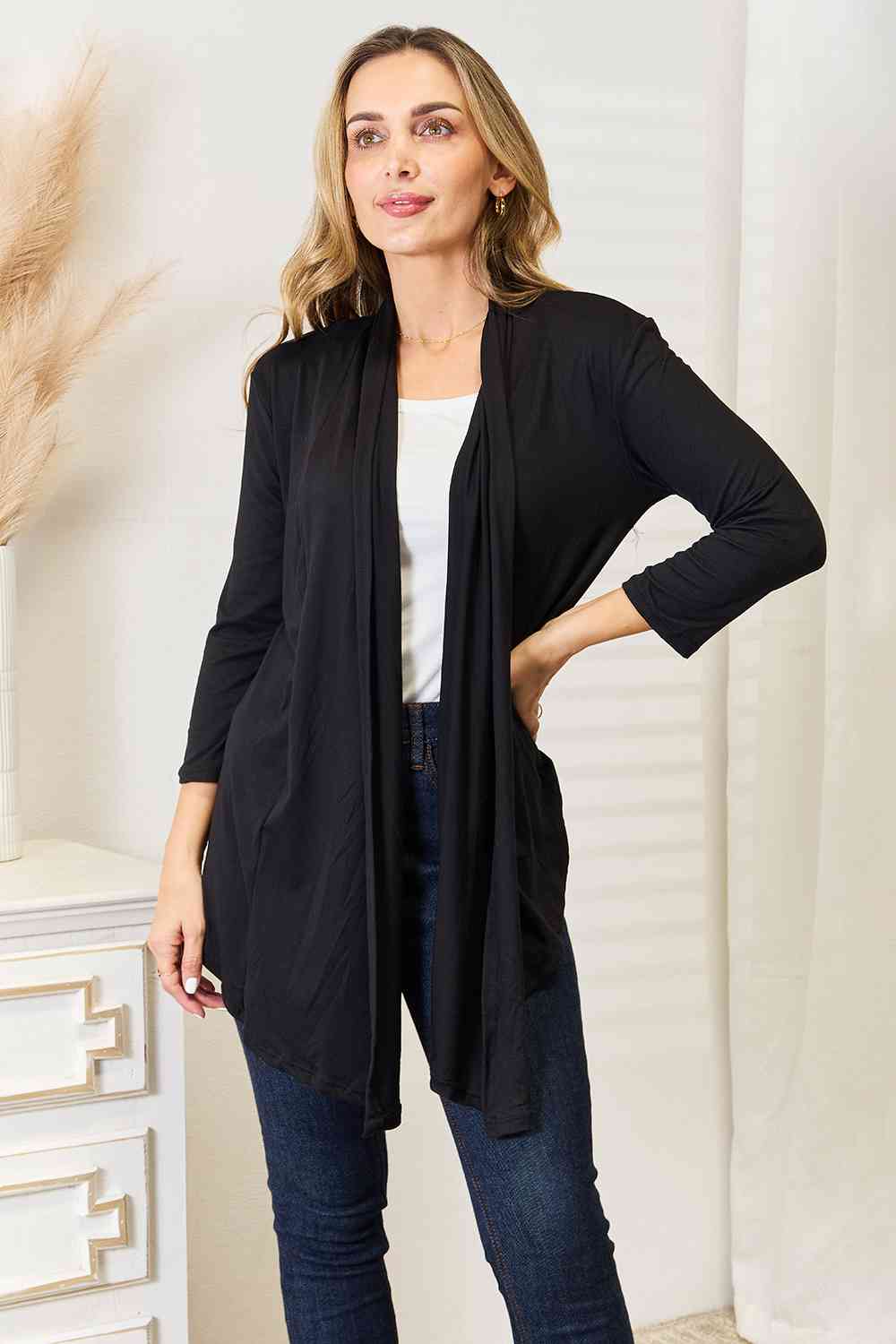 Culture Code Full Size Open Front Cardigan Cardigan Trendsi   