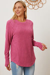 Basic Bae Full Size Ribbed Thumbhole Sleeve T-Shirt Top Trendsi   