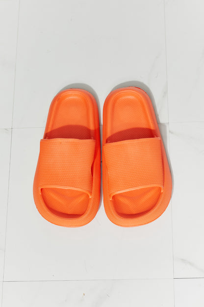 Arms Around Me Open Toe Slide in Orange Slides Trendsi   