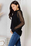 Double Take Round Neck Raglan Sleeve Blouse Blouse Trendsi   