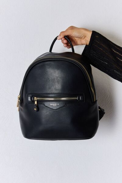 David Jones PU Leather Backpack Backpack Trendsi   