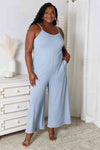 Basic Bae Full Size Spaghetti Strap V-Neck Jumpsuit Jumpsuits Trendsi Misty  Blue S 