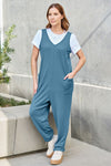 Double Take Full Size Sleeveless Straight Jumpsuit Jumpsuits Trendsi   