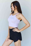 Ninexis Everyday Staple Soft Modal Short Strap Ribbed Tank Top in Lavender Tank Top Trendsi   