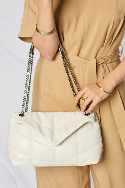 SHOMICO PU Leather Chain Handbag Handbag Trendsi   