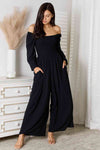 Double Take Square Neck Jumpsuit with Pockets Jumpsuits Trendsi   