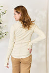 Culture Code Full Size Ribbed Round Neck Long Sleeve Top Top Trendsi   