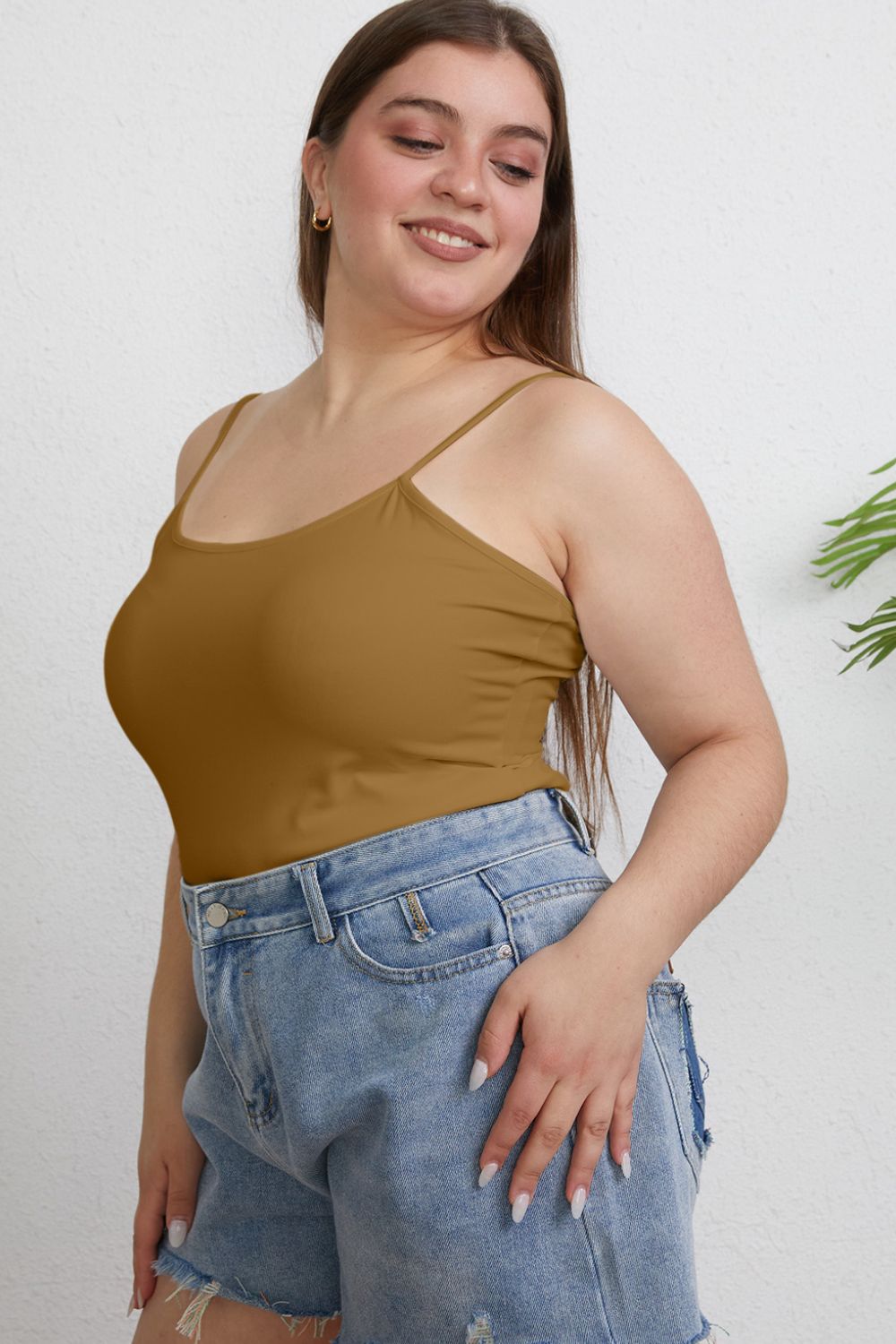 Basic Bae Full Size Round Neck Slim Cami - NeoKira Unlimited