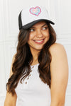 Fame Trucker Hat in Black Caps Trendsi   