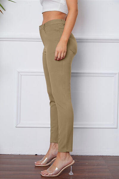 Stretchy Stitch Pants by Basic Bae Pants Trendsi   