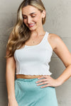 HIDDEN Bow Down Sleeveless Ruffle Crop Top Top Trendsi   