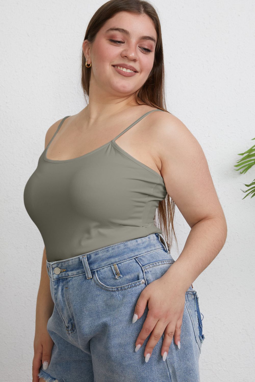Basic Bae Full Size Round Neck Slim Cami - NeoKira Unlimited