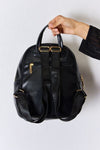 David Jones PU Leather Backpack Backpack Trendsi   