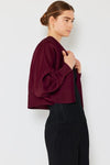 Marina West Swim Rib Pleated Puff Sleeve Bolero Cardigan Cardigan Trendsi   