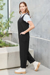 Double Take Full Size Sleeveless Straight Jumpsuit Jumpsuits Trendsi   