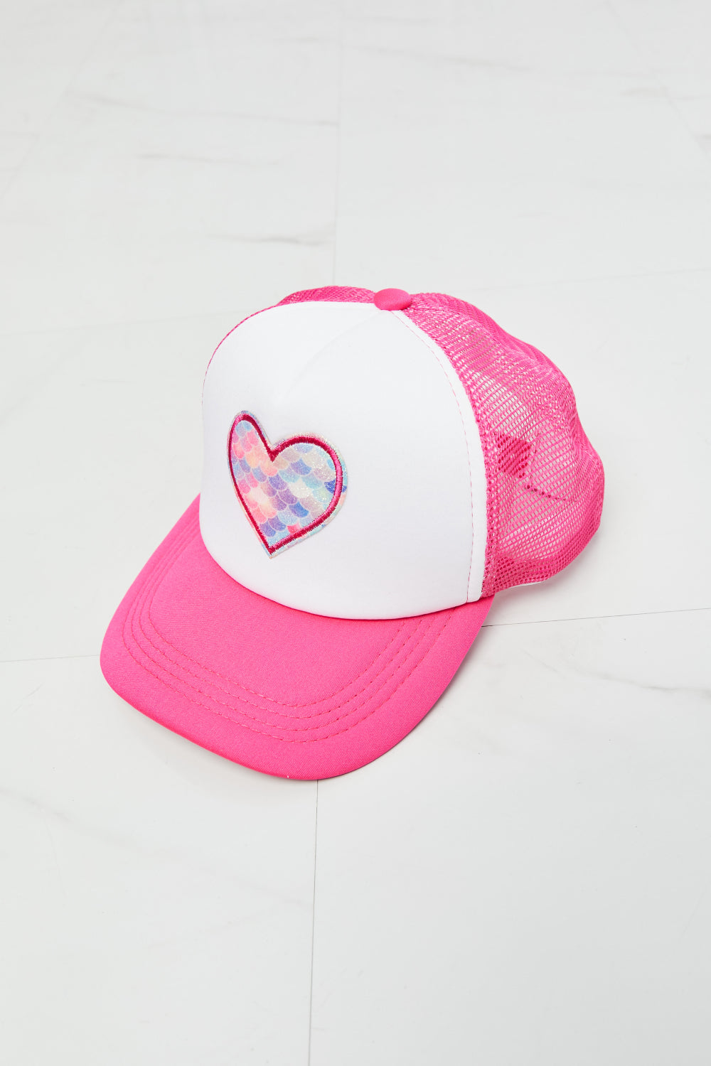 Fame Falling For You Trucker Hat in Pink Caps Trendsi   