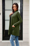 Basic Bae Full Size Open Front Long Sleeve Cardigan with Pockets Cardigan Trendsi   