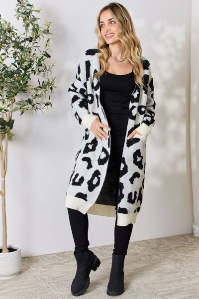 BiBi Leopard Open Front Cardigan - NeoKira Unlimited
