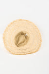 Fame Openwork Raw Hem Weave Hat Straw Hats Trendsi   