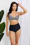 Marina West Swim Take A Dip Twist High-Rise Bikini in Leopard Bikini Trendsi   